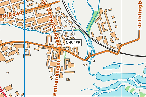 NN8 1FE map - OS VectorMap District (Ordnance Survey)