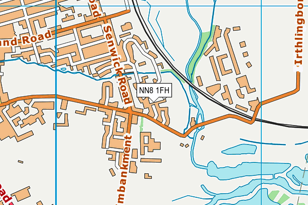 NN8 1FH map - OS VectorMap District (Ordnance Survey)
