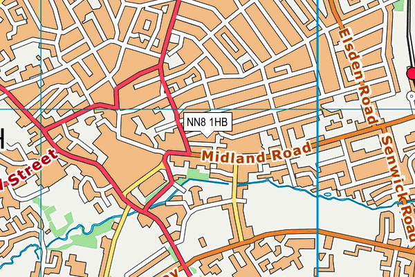 NN8 1HB map - OS VectorMap District (Ordnance Survey)