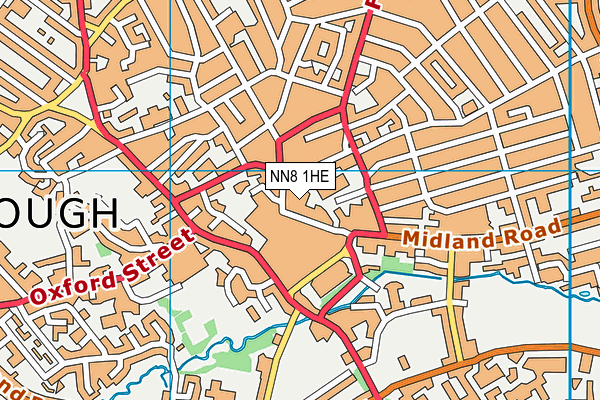 NN8 1HE map - OS VectorMap District (Ordnance Survey)