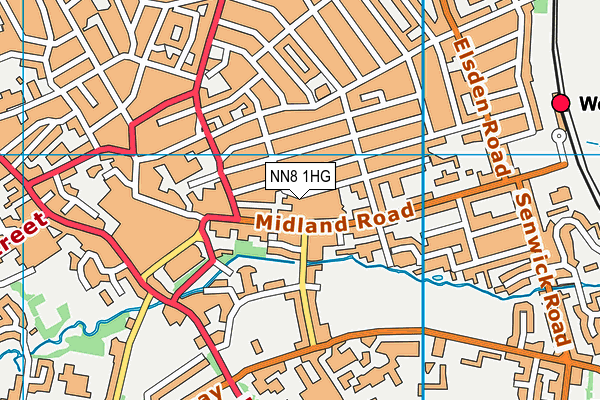 NN8 1HG map - OS VectorMap District (Ordnance Survey)