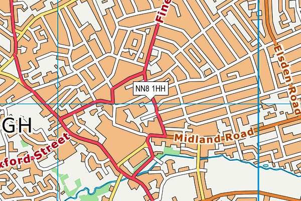 NN8 1HH map - OS VectorMap District (Ordnance Survey)