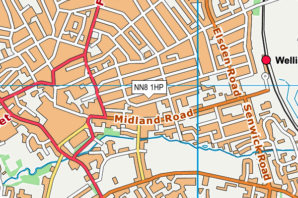 NN8 1HP map - OS VectorMap District (Ordnance Survey)