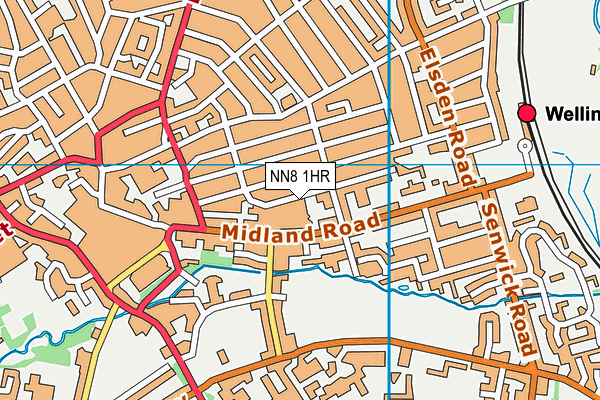 NN8 1HR map - OS VectorMap District (Ordnance Survey)