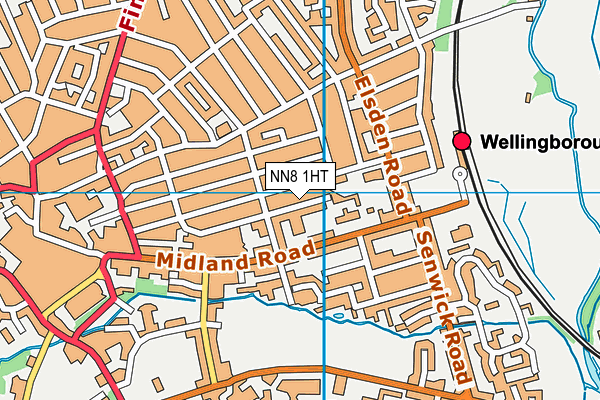 NN8 1HT map - OS VectorMap District (Ordnance Survey)