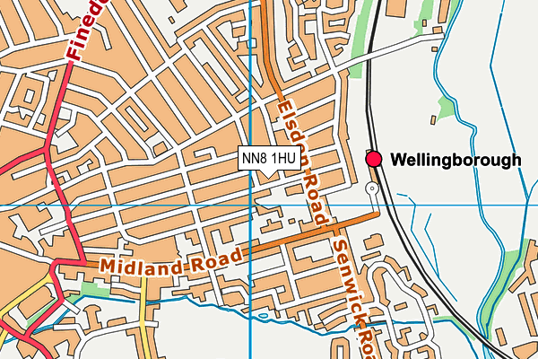 NN8 1HU map - OS VectorMap District (Ordnance Survey)