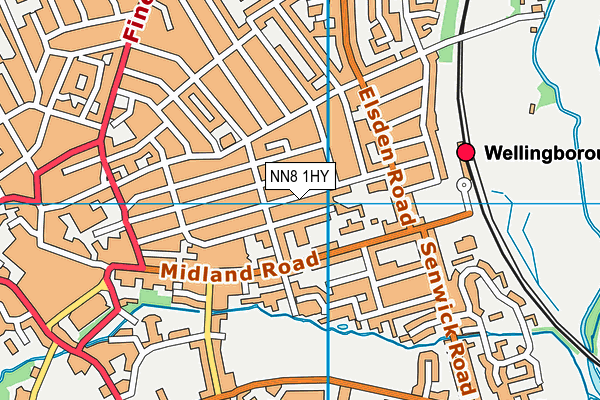 NN8 1HY map - OS VectorMap District (Ordnance Survey)