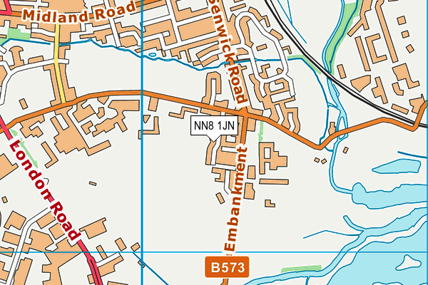 NN8 1JN map - OS VectorMap District (Ordnance Survey)