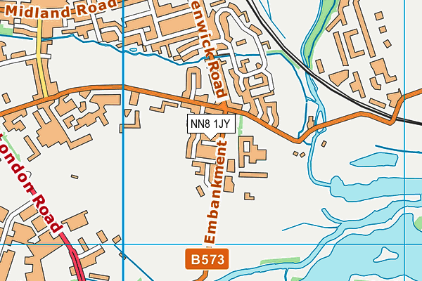 NN8 1JY map - OS VectorMap District (Ordnance Survey)
