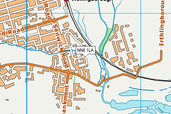 NN8 1LA map - OS VectorMap District (Ordnance Survey)