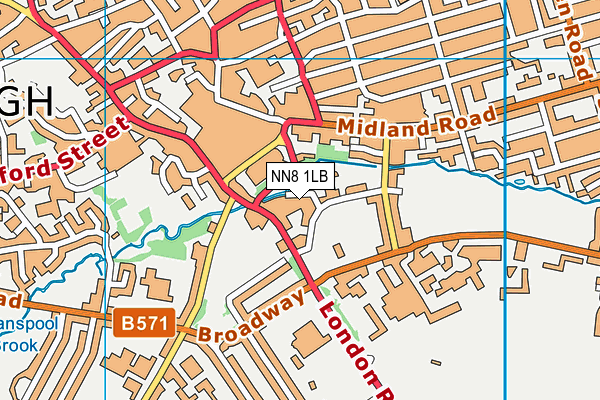 NN8 1LB map - OS VectorMap District (Ordnance Survey)