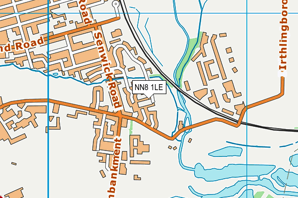NN8 1LE map - OS VectorMap District (Ordnance Survey)