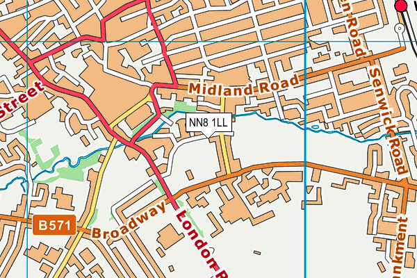 NN8 1LL map - OS VectorMap District (Ordnance Survey)