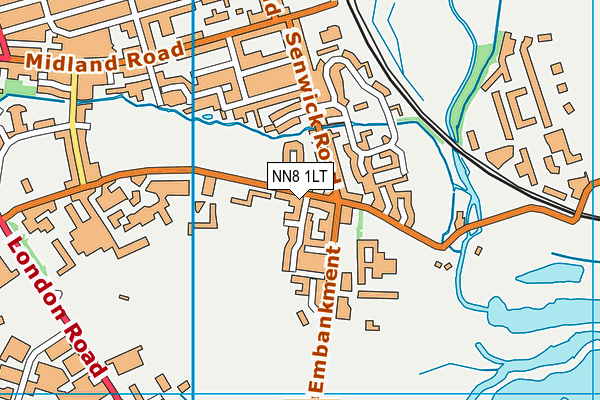 NN8 1LT map - OS VectorMap District (Ordnance Survey)