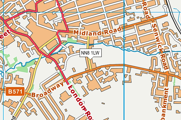 NN8 1LW map - OS VectorMap District (Ordnance Survey)