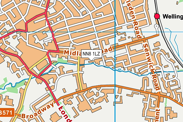 NN8 1LZ map - OS VectorMap District (Ordnance Survey)