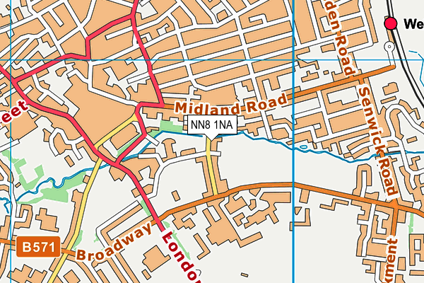 NN8 1NA map - OS VectorMap District (Ordnance Survey)