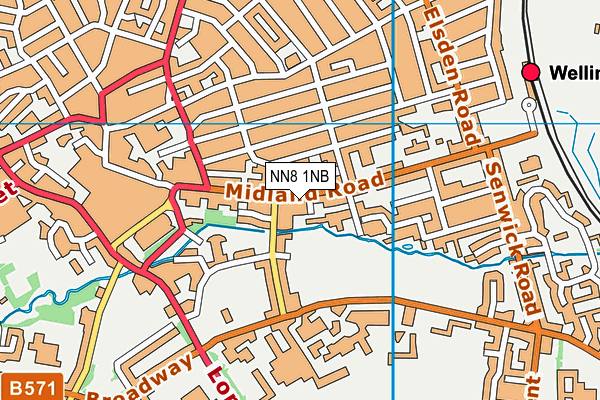 NN8 1NB map - OS VectorMap District (Ordnance Survey)