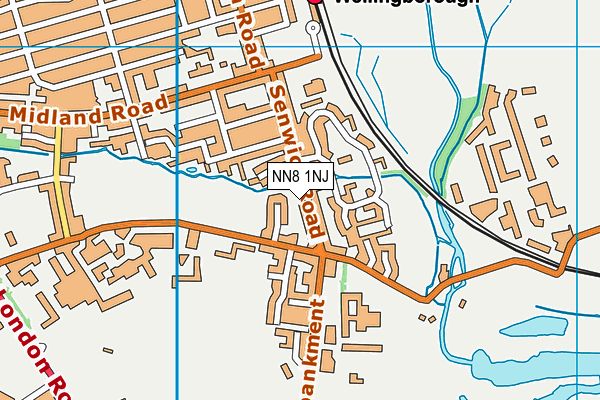 NN8 1NJ map - OS VectorMap District (Ordnance Survey)