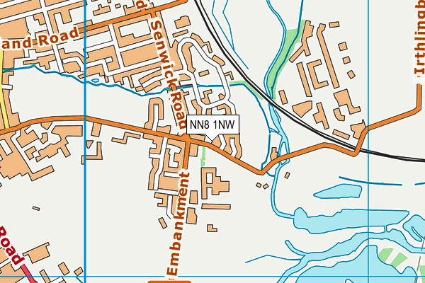 NN8 1NW map - OS VectorMap District (Ordnance Survey)