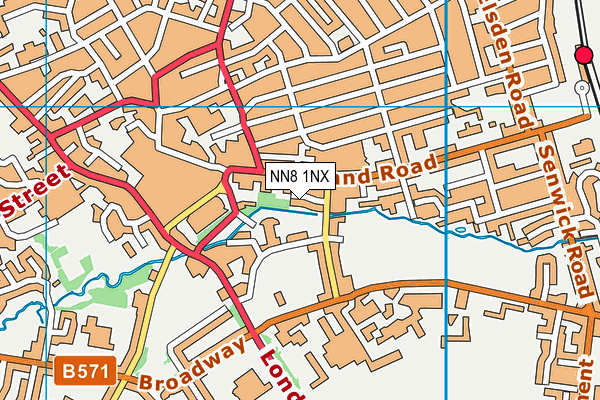 NN8 1NX map - OS VectorMap District (Ordnance Survey)