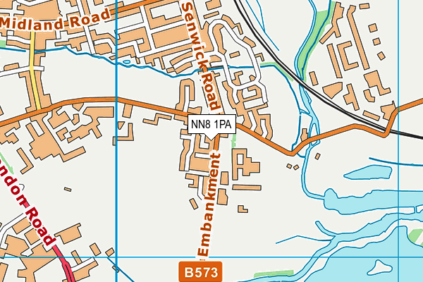 NN8 1PA map - OS VectorMap District (Ordnance Survey)