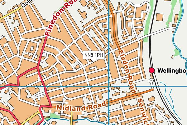 NN8 1PH map - OS VectorMap District (Ordnance Survey)