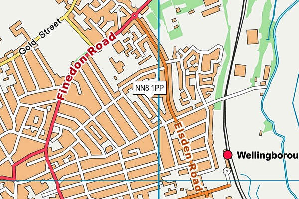 NN8 1PP map - OS VectorMap District (Ordnance Survey)