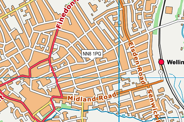 NN8 1PQ map - OS VectorMap District (Ordnance Survey)