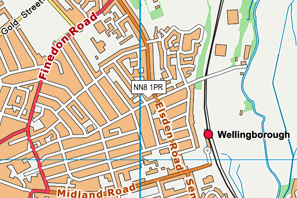 NN8 1PR map - OS VectorMap District (Ordnance Survey)