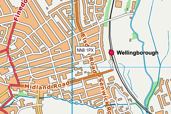 NN8 1PX map - OS VectorMap District (Ordnance Survey)