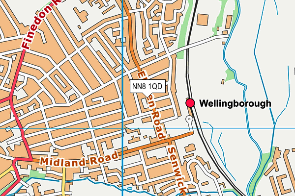 NN8 1QD map - OS VectorMap District (Ordnance Survey)