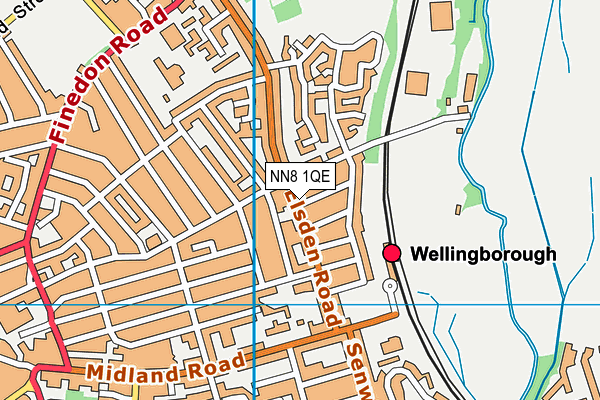 NN8 1QE map - OS VectorMap District (Ordnance Survey)