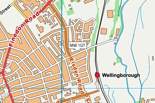 NN8 1QT map - OS VectorMap District (Ordnance Survey)