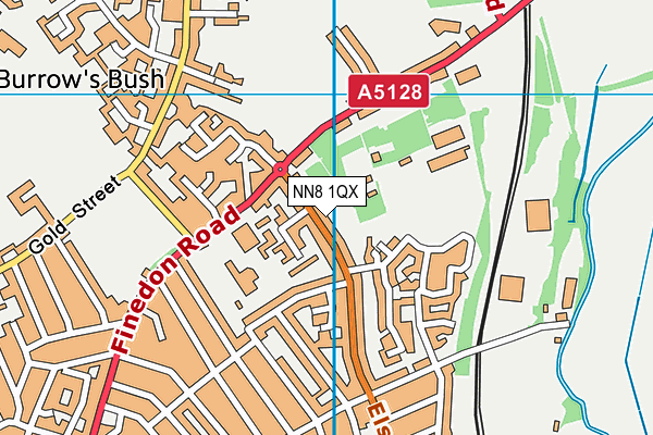 NN8 1QX map - OS VectorMap District (Ordnance Survey)