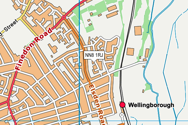 NN8 1RJ map - OS VectorMap District (Ordnance Survey)