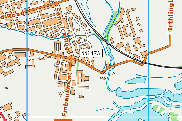 NN8 1RW map - OS VectorMap District (Ordnance Survey)