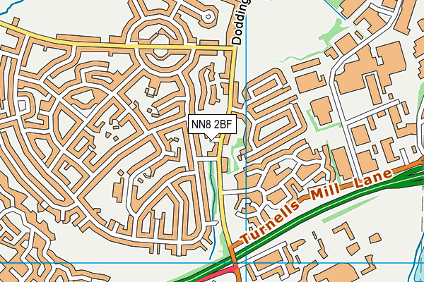 NN8 2BF map - OS VectorMap District (Ordnance Survey)
