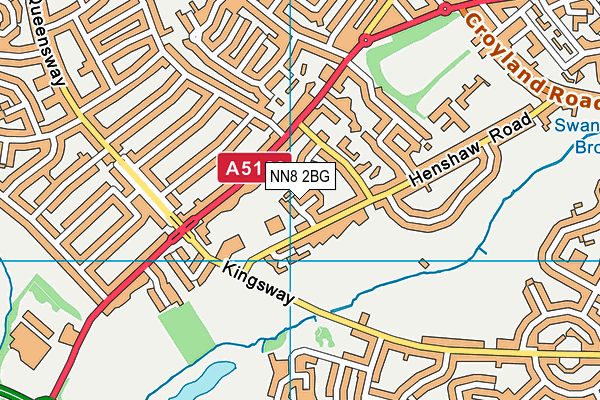 NN8 2BG map - OS VectorMap District (Ordnance Survey)