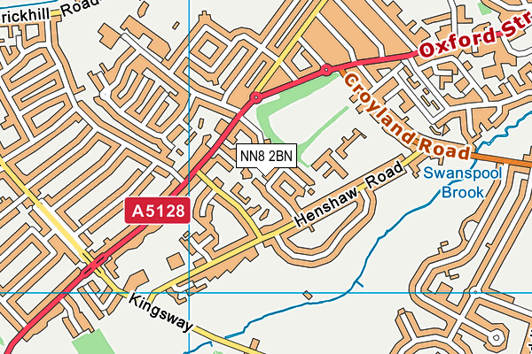 NN8 2BN map - OS VectorMap District (Ordnance Survey)