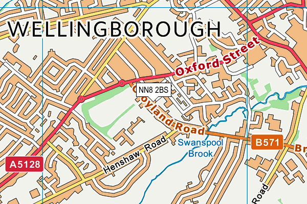 NN8 2BS map - OS VectorMap District (Ordnance Survey)