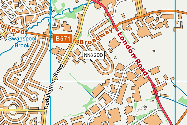 NN8 2DD map - OS VectorMap District (Ordnance Survey)
