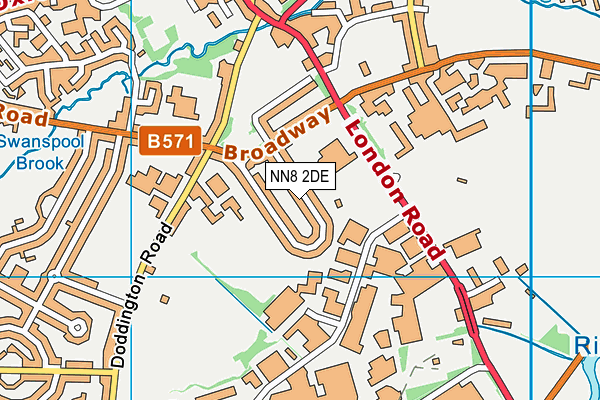 NN8 2DE map - OS VectorMap District (Ordnance Survey)