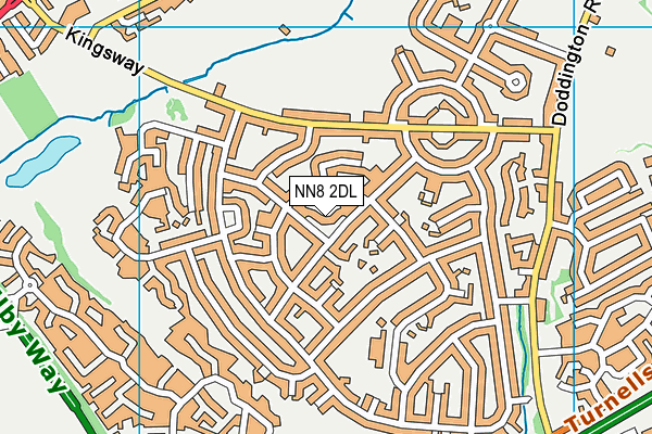 NN8 2DL map - OS VectorMap District (Ordnance Survey)