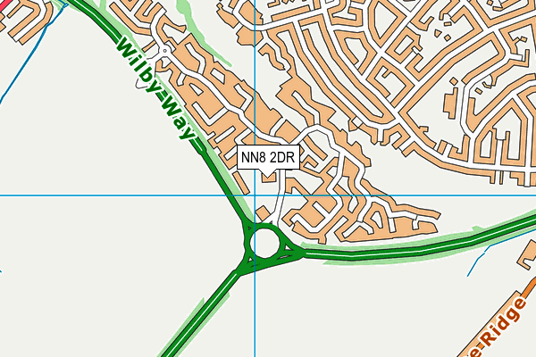 NN8 2DR map - OS VectorMap District (Ordnance Survey)