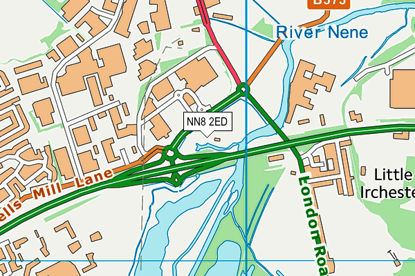 NN8 2ED map - OS VectorMap District (Ordnance Survey)