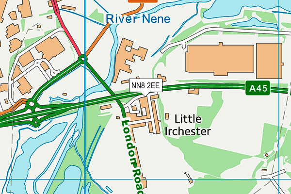 NN8 2EE map - OS VectorMap District (Ordnance Survey)