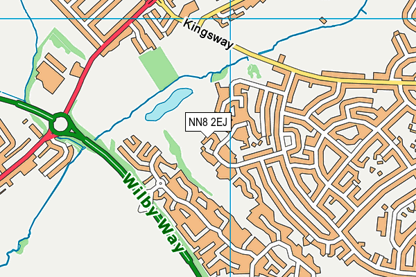 NN8 2EJ map - OS VectorMap District (Ordnance Survey)