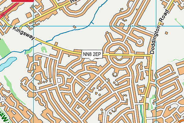 NN8 2EP map - OS VectorMap District (Ordnance Survey)