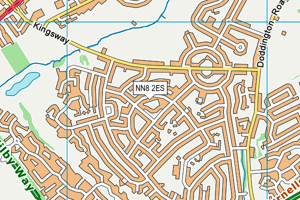 NN8 2ES map - OS VectorMap District (Ordnance Survey)